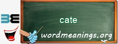 WordMeaning blackboard for cate